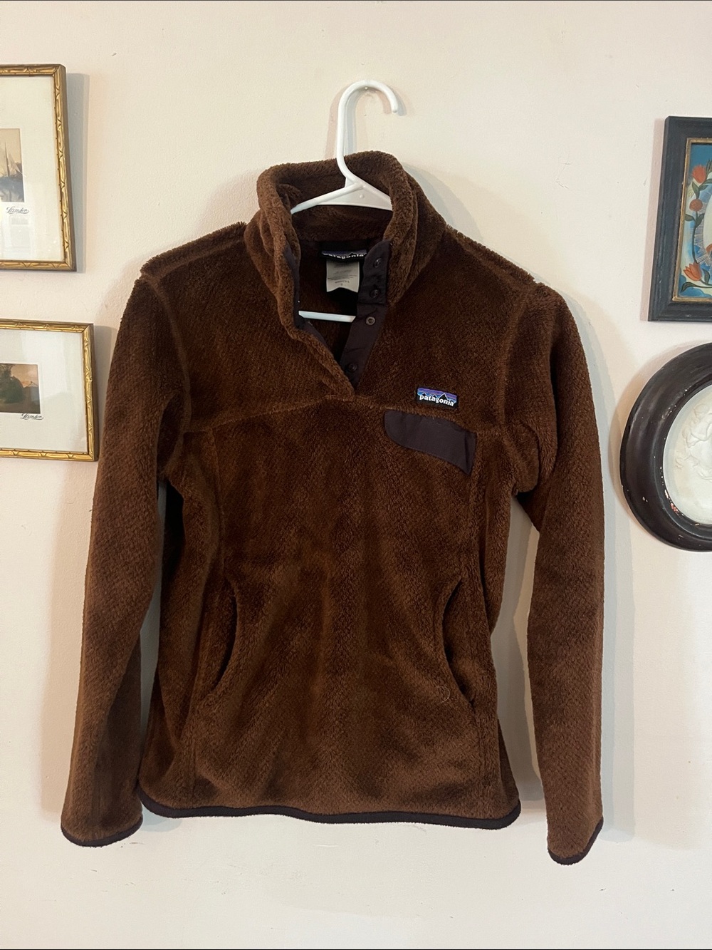 Patagonia Dark Brown Plush Snap Pullover Fleece